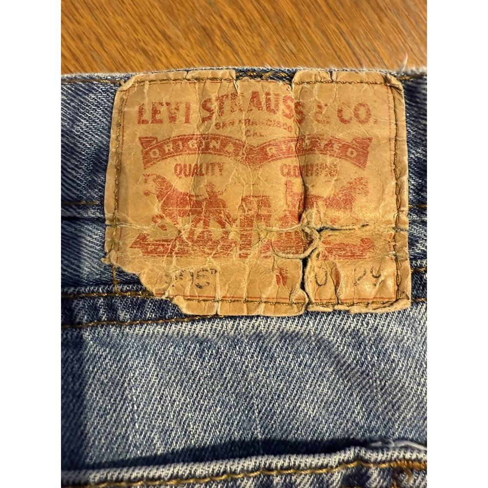 Levi's 505 Jeans Mens 40x29 Blue Denim Straight Regular‎ Grunge Retro American - Picture 11 of 12